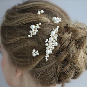 5pcs Bridal Pearl Comb Pin headpiece party evening